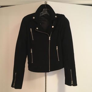 Suede moto jacket